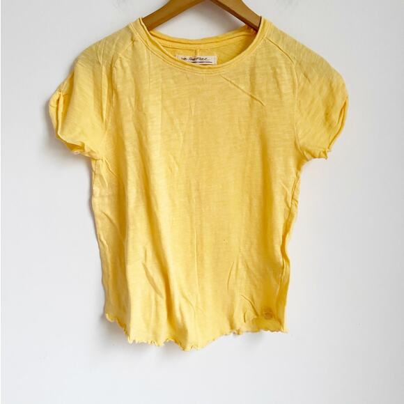 2/$50 Free People NWOT Be My Baby Tee Pampas Yellow Medium - Picture 2 of 4